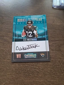 2017 Panini Contenders Dede Westbrook Rookie Auto #13/99 Made # RY-DW. 001657 - Picture 1 of 2