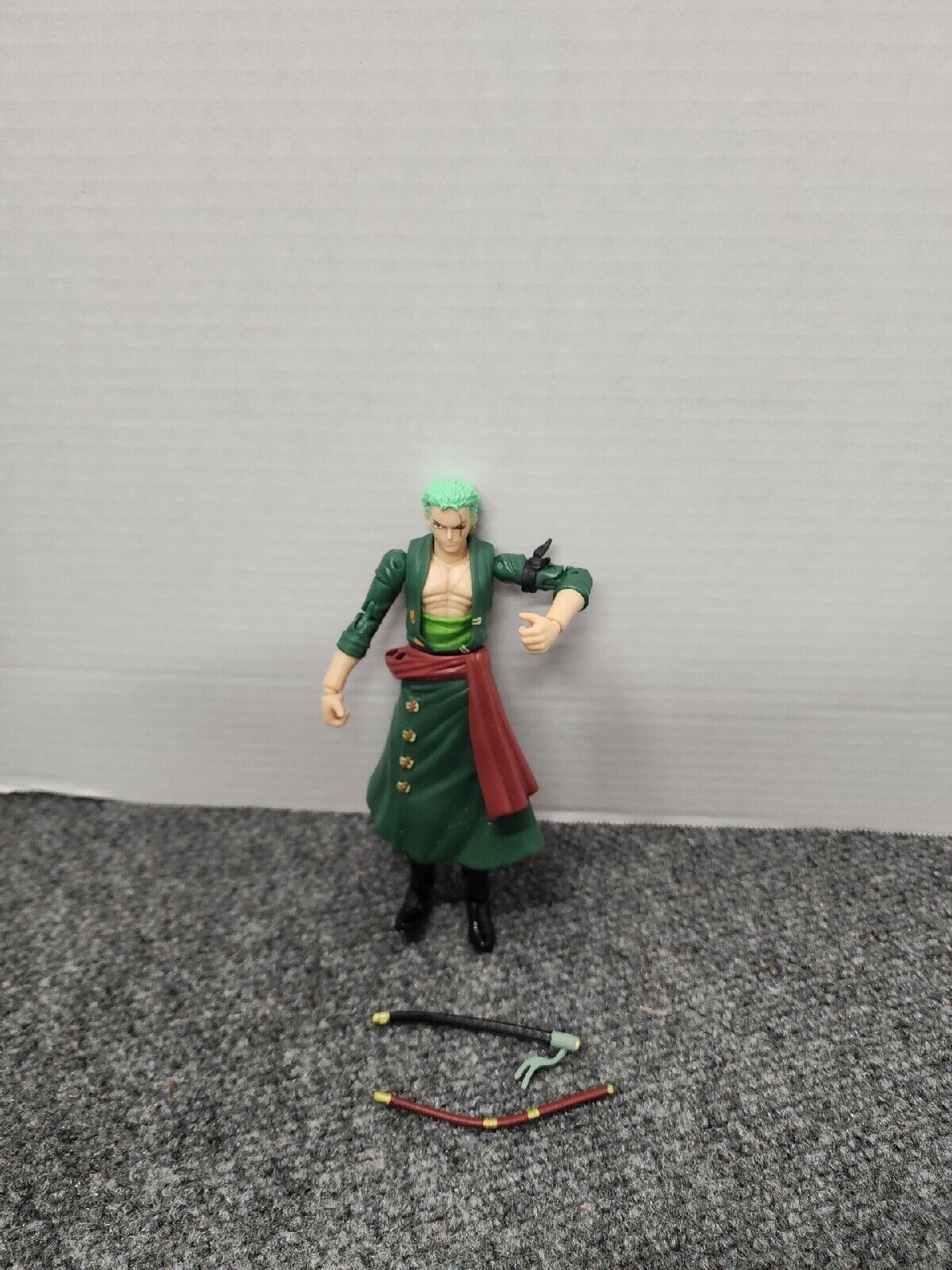 Anime Heroes One Piece Roronoa Zoro 6.5 Action Figure Bandai USED