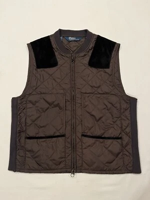 De Colección Polo Ralph Lauren Acolchado Gamuza Montar Caza Tiro Chaleco Para Hombres Talla XL Foto 1 de 4