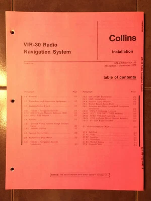 Manual de instalación Rockwell Collins VIR-30 Foto 1 de 4