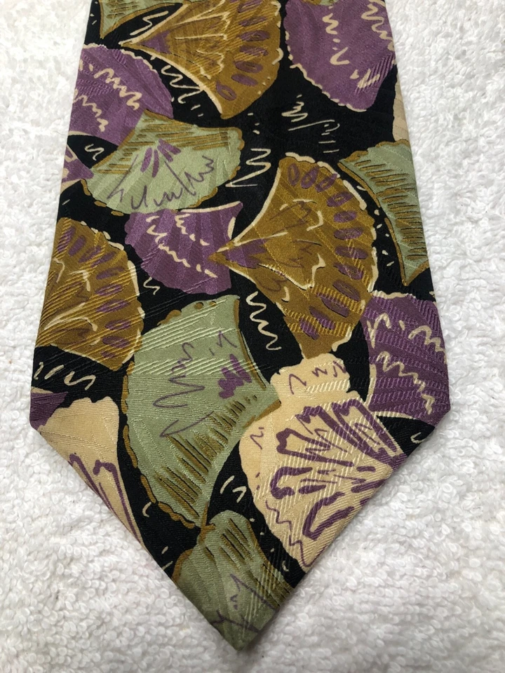 CORBATA HOMBRE KUPPEHEIMER PÚRPURA VERDE ORO BEIGE NEGRO 3,75 X 60 Foto 1 de 4