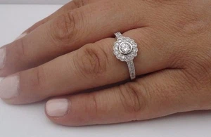 ANILLO DE DISEÑO DE MUJER DE PLATA ESTERLINA 925 2 quilates LABORATORIO SIMULA DIAMANTE/TALLA 5,6,7,8,9 - Imagen 1 de 9