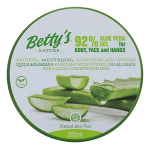 2x Betty's Nature 92% Aloe Vera Gel für Körper Gesicht Hand ohne Alkohol 300 ml