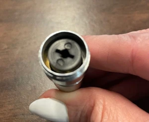 Vintage NOS Amphenol 80-F1 Single Contact Female Microphone Cable Plug - Picture 1 of 6