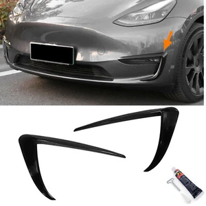 Fog Lights Frame for Tesla Model 3 2017-2023 Grid Black Gloss - Picture 1 of 4