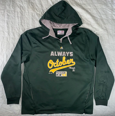 2014 MLB Oakland A’s Always October Playoffs Postseason Hoodie XL (Extra Large) Cover