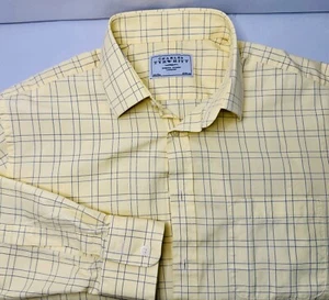 Charles Tyrwhitt gelbes langärmliges Button-Down-Hemd für Herren 16,5/35 Zoll - Bild 1 von 4