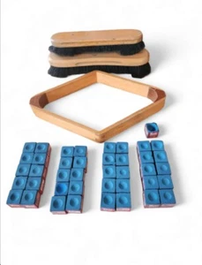 ( 40pcs ) SKY BLUE MASTER CHALK WITH 2 BRUSHES AND DIAMOND RACK - Picture 1 of 2