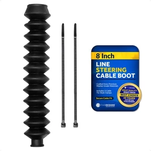 8-inch Steering Cable Boot - Line Steering Cable Boot with 1-Inch Entrance En... - Picture 1 of 7