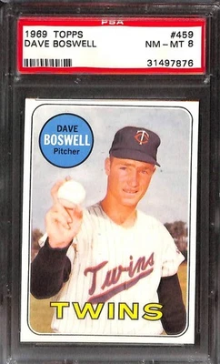 1969 TOPPS #459 DAVE BOSWELL PSA 8 NM-MT 31497876  - Image 1 of 3