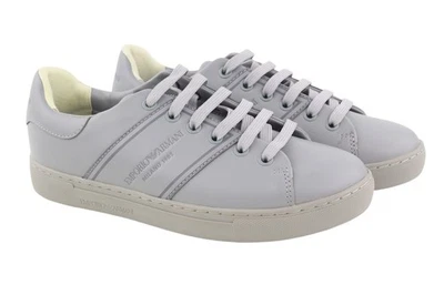Zapatillas Mujer EMPORIO ARMANI X3X096 EU37 Gris Cuero Punta Redonda Parte Superior Baja PVP€169 Foto 1 de 4