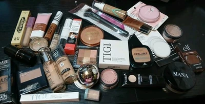 10 Piece Mixed Brand FACE ONLY Lot: Covergirl TIGI Revlon ELF Almay Etc READ - Image 1 of 4