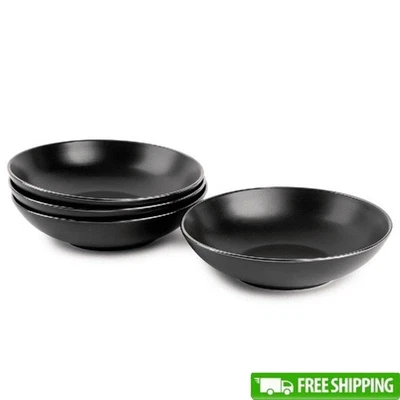 Набор из 4 современных керамических суповых чаш для посудомоечной машины микроволновой печи безопасен для повседневного использования - Изображение 1 из 4