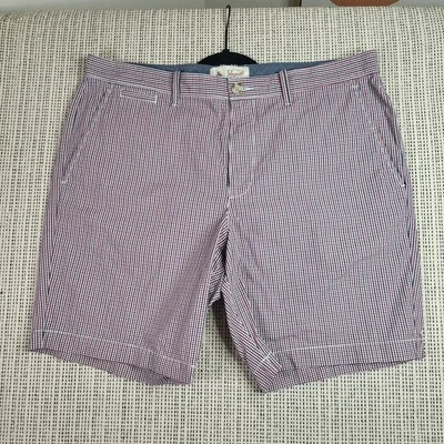 Original Penguin Shorts Mens 36 Red Blue White Checkered Classic Chino Summer - Image 1 of 4