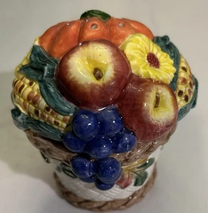 Juego de coctelera de sal y pimienta apilable Golden Harvest Basket Fitz and Floyd - Imagen 1 de 5
