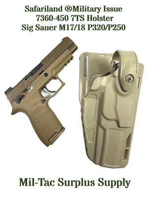 Safariland® Military Issue 7360-450 7TS Holster - Sig Sauer M17/18 P320/P250 - Image 1 of 4