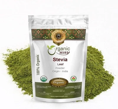 Organic Way Stevia Leaf Powder - Organic, Kosher & USDA Certified | Non-GMO - Image 1 of 4