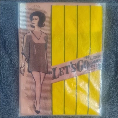 Vintage 50s 60s  Let's Go Luxury Seamfree Nylons, Size 9.5/33-34 - Image 1 of 4