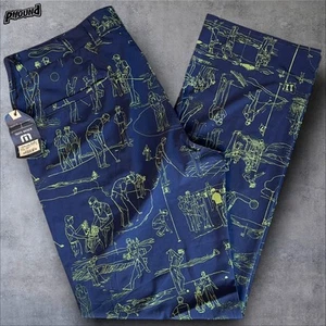 NEW NWT Travis Mathew The Chive Line Driver Golf Pant Mens Navy Green 36 - Picture 1 of 13