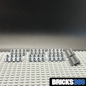Lego New x8 New Dark Bluish Gray Brackets 1 x 2 - 2 x 4 Stud Pieces Parts - Picture 1 of 4