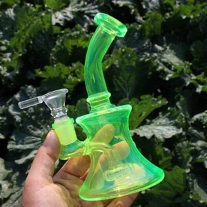 6" Glass Bong Portable Small Glass Water Pipes Perc Smoking Bongs with 14.5mm - Picture 1 of 7