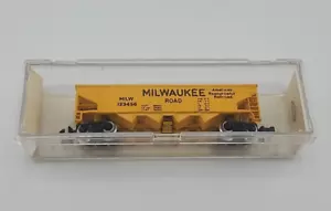 Model Power 3474 Milwaukee Road 4 Bay Open Hopper MILW 123456 N Scale NEW NOS - Picture 1 of 6