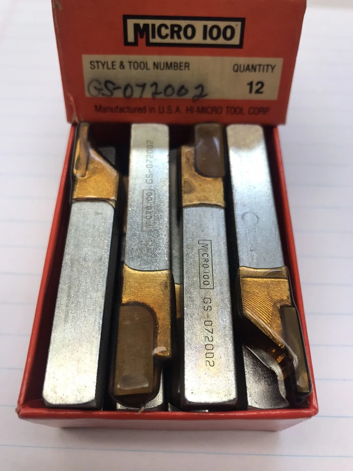 1 pc.  GS-072002 MICRO100 CT GROOVING TOOL  .072w X 3/8” SHANK. USA (loc stk) - Image 1 of 1