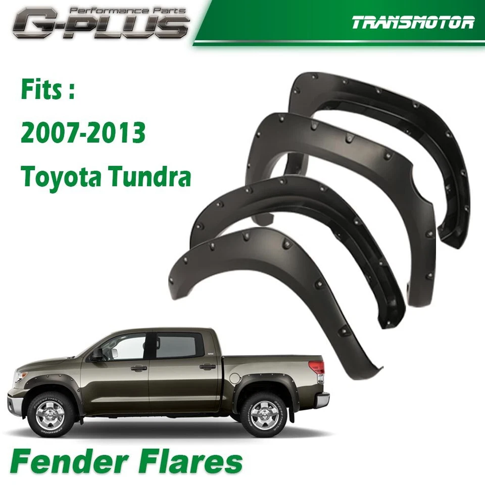 Apto para Toyota Tundra 2007-2013 bolsillo remache estilo guardabarros llamaradas 4 piezas Foto 1 de 4