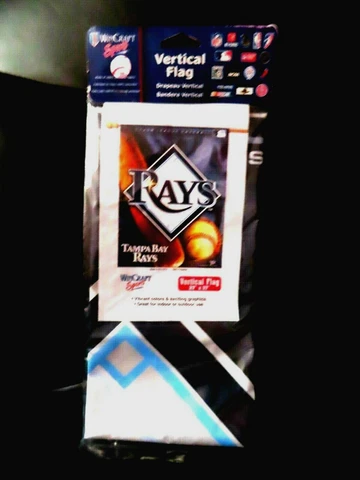 Tampa Bay Rays 27" x 37" Vertical Hanging Wall Flag. Logo.  MLB Wincraft  NEW Cover