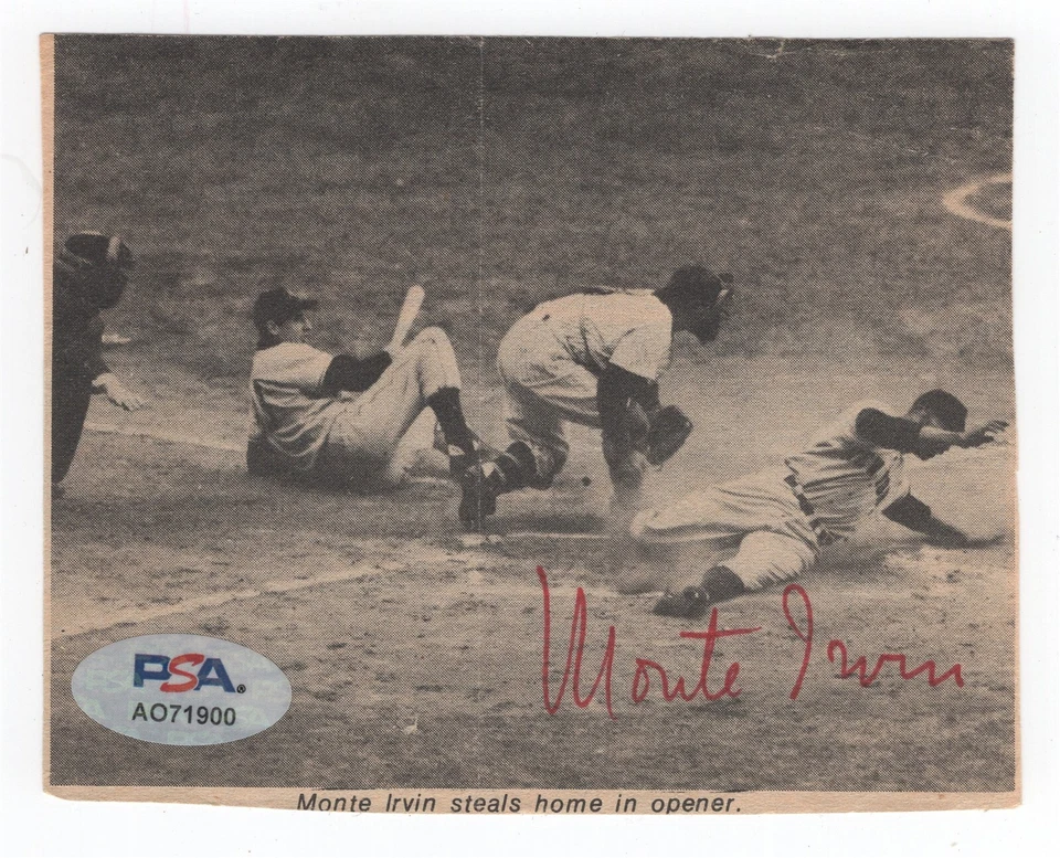 MONTE IRVIN Signed Magazine Photo NEW YORK GIANTS HOF - Image 1 of 1