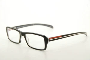 Authentic Prada VPS04A ZXX-1O1 52mm Black Grey Frames Glasses Italy - Picture 1 of 12