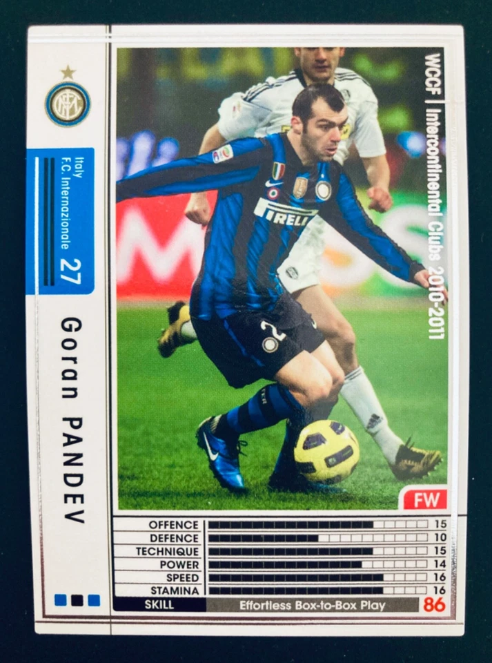 Tarjeta 2010-11 Panini SEGA WCCF EXTRA Goran Pandev Inter de Milán Foto 1 de 1