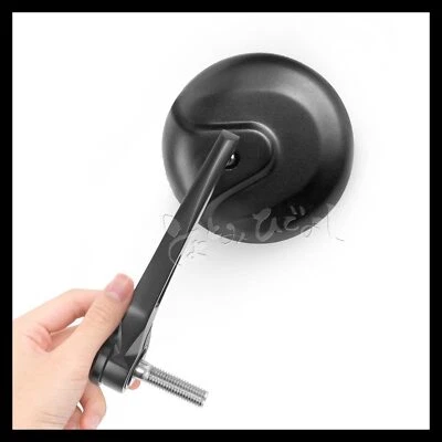 Espejos retro redondos negros para algunos BMW moto 12mm barra roscada Foto 1 de 4