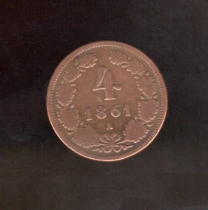 4 Österreichische Scheidemünze 1861 ab 5 auktionen portofrei - Picture 1 of 2