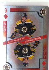 17/18 2017-18 O-Pee-Chee Playing Cards Foil #9D David Pastrnak Bruins