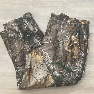 Cabelas Quilt Lined Camouflage Hunting Pants Mens Sz 3XL Real Tree Camo 46x31 - Image 1 of 4