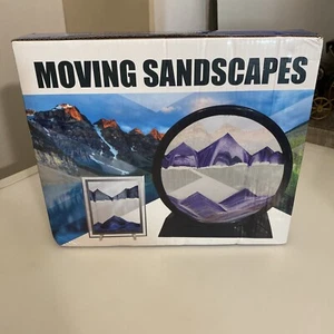 Moving Sand Art Picture Round Glass 3D Hourglass Deep Sea Sandscape Motion za1 - Picture 1 of 2
