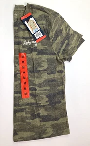 Lucky Brand Women's Short Sleeve Cotton Blend Graphic Tee, Green Camo, Size: M - Picture 1 of 7