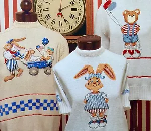 Hollie Designs Duplicate Stitch Pattern Booklet BEARY GOOD FRIENDS Quick Easy - Bild 1 von 3