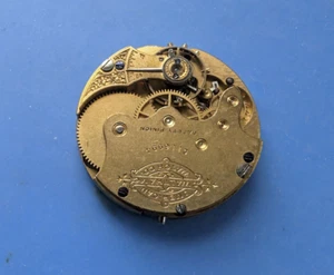 VINTAGE 0 SIZE WALTHAM GRADE M HUNTING POCKET WATCH MOVEMENT BAD BALANCE - Picture 1 of 2