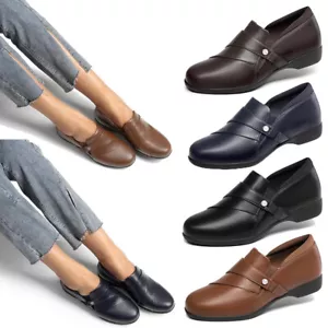 Women's Loafers Slip-on Dress Business Casual Work Flats Shoes with Arch Support - Picture 1 of 34