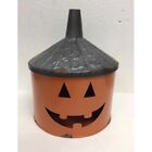 New Primitive Antique Style Gas Can Funnel Head Pumpkin Candle Holder