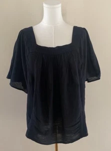 Philosophy Lightweight Cotton Blend Crochet Detail Blouse New 1X - Picture 1 of 8