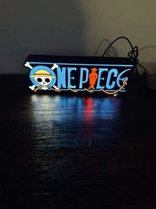 One Piece Unique Light Up Logo - Desk Or Wall Decoration - USB Powered (24cm) - Picture 1 of 4