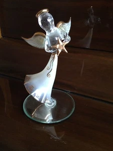 Glass Baron Angel With Gold Star - Glass Figurine - Picture 1 of 5