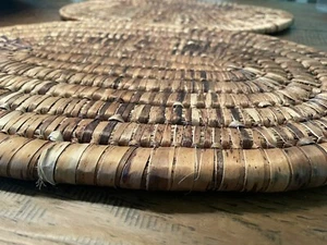 2er Set Tischsets Seegras Stroh Geflecht Rattan Gewebt Oval Boho 19"x13" Siehe Beschreibung - Bild 1 von 4