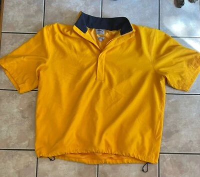 Pullover Callaway Golf Para Hombres 1/4 Cremallera Microfibra Cepillada Manga Corta Amarillo Grande Foto 1 de 3