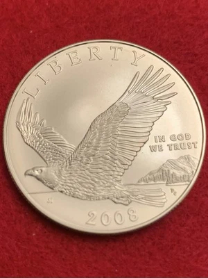 2008 P Bald Eagle Commemorative Silver Dollar w/ Protective Capsule - Image 1 of 4