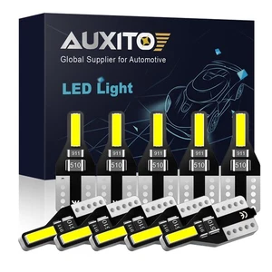 10X AUXITO Blanco T10 LED Mapa Interior Licencia Domo Placa Bombilla 194 168 2825 - Imagen 1 de 1