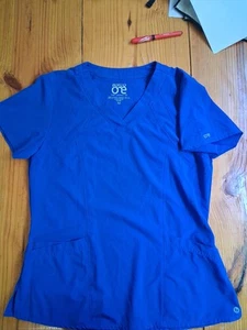 Barco One Scrub Top M Blue Racer Back V Neck - Picture 1 of 4